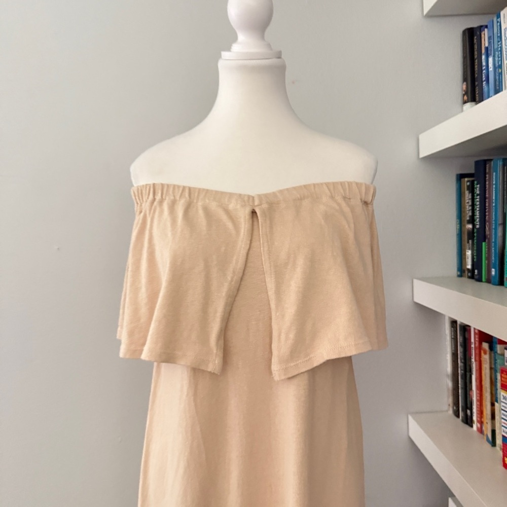 Free People Lynne Midi Dress in Bleached Sand XS NWT - Picture 7 of 14